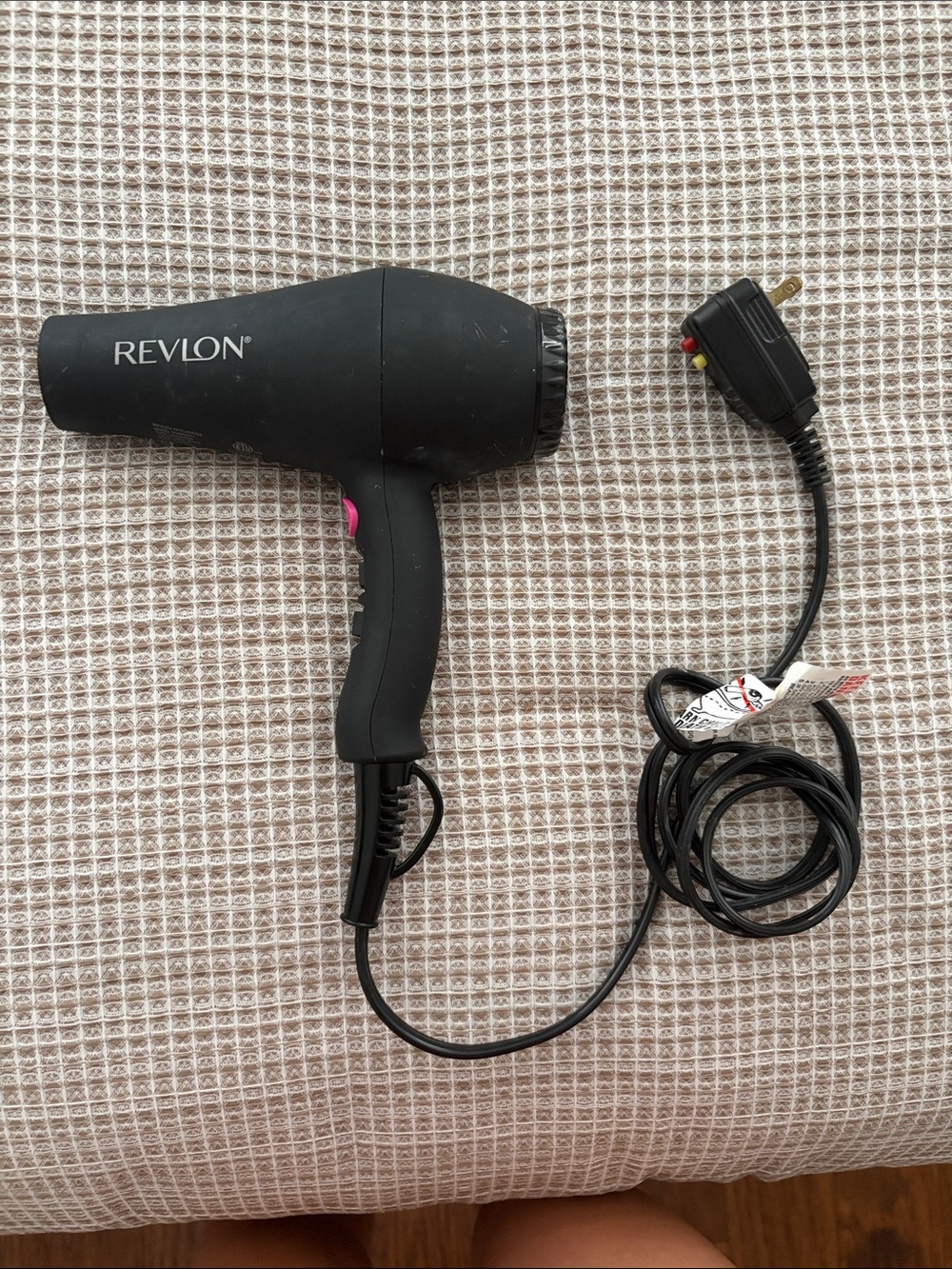 Revlon Black Hair Dryer with Pink Accent
